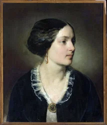 伯爵夫人カタルジーナ・ポトツカ（1825-1907）、旧姓ブラニツカ-フリードリッヒ・リッター・フォン・アメリング（1803-1887）の肖像。油彩・キャンバス