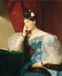 ジュリー・フォン・ウォイナ、ニー・フレイイン・フォン・クリーグ・ホッホフェルデン、後にベネデク（1811-1895）の肖像画、アマーリング、フリードリッヒ・リッター・フォン（1803-1887）作。 キャンバスに油彩