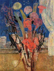 街の花;街中の花
