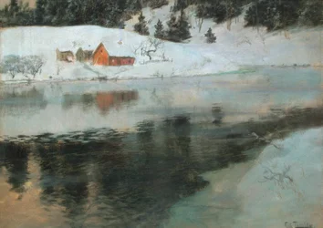 冬の風景」、c1883-1884。