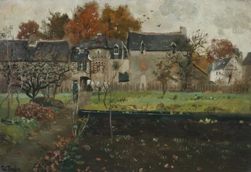 フランスの農場、1900年頃（絵画）