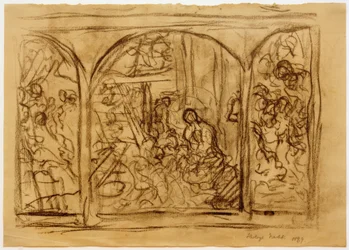 構図スケッチ「聖なる夜」