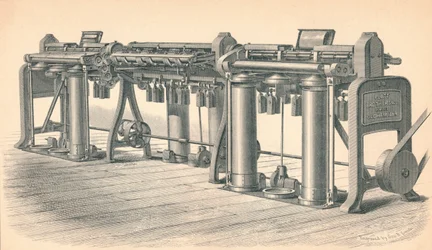 ドローイング フレーム、Platt、Brothers & Co. Oldham 作、1874 年