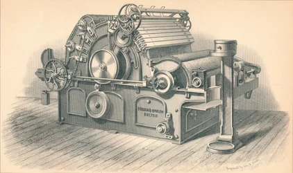 セルフ ストリッピング カーディング エンジン、ドブソンとバーロウ ボルトン作、1874 年