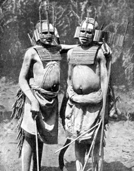 2 人の呪術師、タンガニーカ、タンザニア、アフリカ、1936 年。