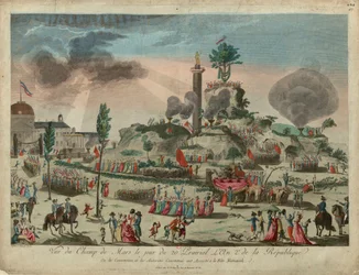 1794 年 6 月 8 日、火星のフィールドでの至高の存在の祭典。