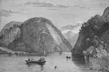 ロジャーススライド、ジョージ湖、1838年、1883年