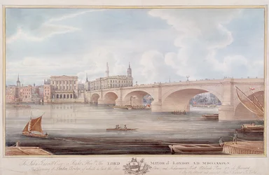 新しいロンドン橋、ロンドン、c1835