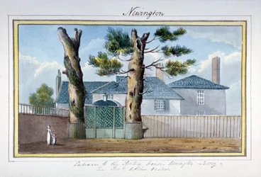 Newington Butts、サザーク、ロンドン、c1825 の学長の家