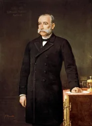 マヌエル・アロンソ・マルティネス（1827-1891年）の肖像、スペインの弁護士、政治家、自由同盟党員、マドリード、代議院。ガブリエル・マウレタによる絵画（19世紀）。