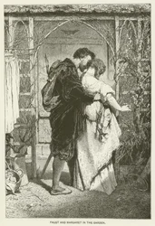 庭のファウストとマーガレット