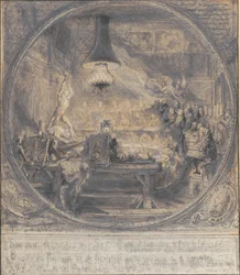 国王クリスチャン 7 世の Det kgl への訪問。 パリのフランス芸術アカデミー、11 月 8 日。 1768年。