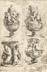 4 つの花瓶、1754 年。