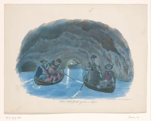 カプリ島の青の洞窟の手漕ぎボートのフィギュア Interno della Grotta azzurra a Capri (オブジェクトのタイトル)