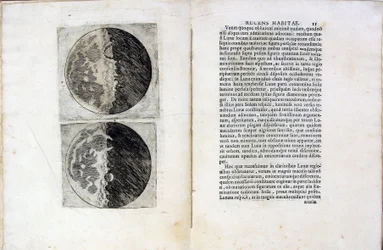 本のリーフSidereus Nuncius Sidereal Messenger by Galileo Galilei、1610