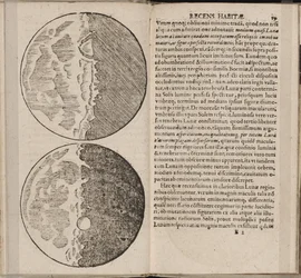 本のリーフSidereus Nuncius Sidereal Messenger by Galileo Galilei、1610