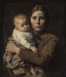 母と子、1906年頃