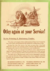 再びあなたのサービスでOtley-印刷＆文房具業界へ、1919