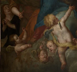 教区教会 (Sint-Walburgakerk)。 ペインティング。 ガスパール・ド・クライヤー。 1652