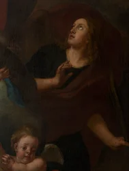 教区教会 (Sint-Walburgakerk)。 ペインティング。 ガスパール・ド・クライヤー。 1652