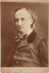 シャルル ボードレールの肖像画 1821 ～ 1867 年、1855 年頃。
