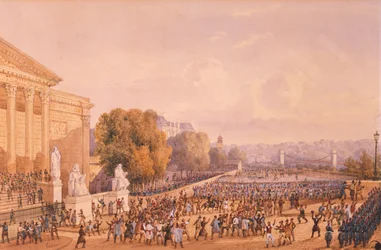 1848年5月15日、パレブルボンの前での反乱