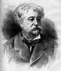 ジュール・ノリアック（1827-1882）フランスの作家、評論家、ジャーナリストの肖像。G.Vuillierによるエングレーヴィング（10月7日付「Le Monde Illustré」No.1332掲載