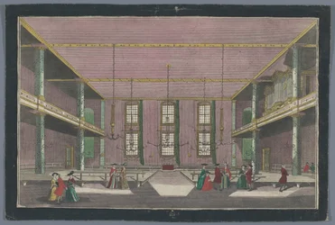 ザイストの Kerk van de Broedergemente の内部の眺め ゼイスト・フォン・インネンの兄弟共同体の集会所