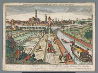 ハールレムのアムステルダム ファールトの眺め Canal zu Harlem, wo die Threckschuijten nach Amsterdam ab und zu gehen (オブジェクトのタイトル) ハーレム（シリーズタイトル）