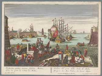 マルタの港の眺め Prospect des Meer Hafens der Insul Malta (オブジェクトのタイトル) ハーバー ビュー (シリーズ タイトル)