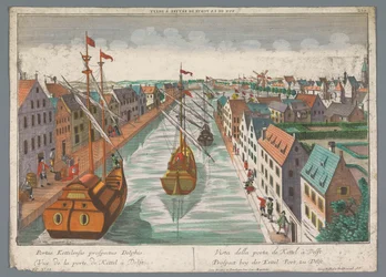デルフトのケテルポールト近くの運河の眺め Prospect bey der Kettel Port, zu Delft (オブジェクトのタイトル) デルフト（シリーズタイトル）
