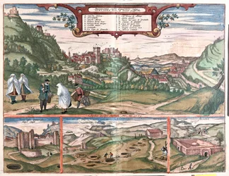 アルハンブラ宮殿-マスモロス洞窟のモニュメント-スペイン、グラナダ-ゲオルク・ブラウン著「Civitates Orbis Terrarum」ケルン1617年所収