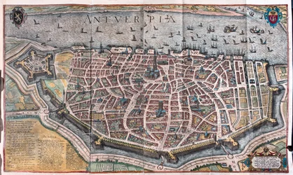 ベルギーのアンヴェルサ - ゲオルク・ブラウン著『Civitates Orbis Terrarum』（ケルン、1617年）所収