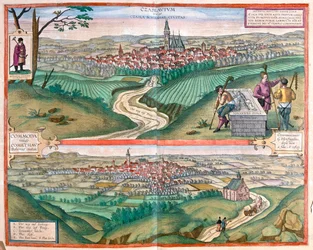 カスラフ（ボヘミア）-チョムトフ（チェコ共和国）- ゲオルク・ブラウン著「Civitates Orbis Terrarum」ケルン1617年所収
