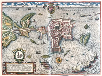 イタリア、ガリポリ-ゲオルク・ブラウン著『Civitates Orbis Terrarum』（ケルン、1617年）所収