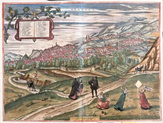スペインのグラナダ-ゲオルク・ブラウン作「Civitates Orbis Terrarum」ケルン1617年所収