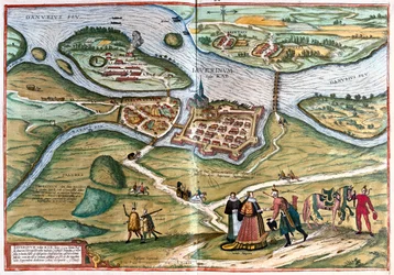 ハンガリーのギョール - ゲオルク・ブラウン著『Civitates Orbis Terrarum』（ケルン、1617年）所収