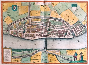 カンペンとイゼル川（オランダ）-ゲオルク・ブラウン著「Civitates Orbis Terrarum」ケルン1617年所収
