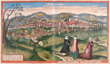 クラウゼブルク、クルージュ、ナポカ、ロマーニャ-ゲオルク・ブラウン著「Civitates Orbis Terrarum」ケルン1617年所収