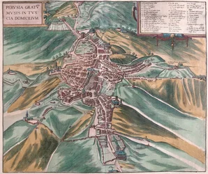 イタリア、ペルージャ-ゲオルク・ブラウン作「Civitates Orbis Terrarum」ケルン1617年所収
