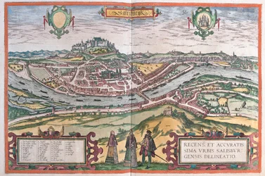 ザルツブルグ（ドイツ）-ゲオルク・ブラウン著『Civitates Orbis Terrarum』（ケルン、1617年）所収