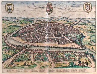 スペインのセビージャ-ゲオルク・ブラウン作『Civitates Orbis Terrarum』（ケルン、1617年）所収