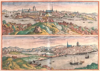 スウェーデンのストックホルム - ゲオルク・ブラウン作「Civitates Orbis Terrarum」（ケルン、1617年）所収