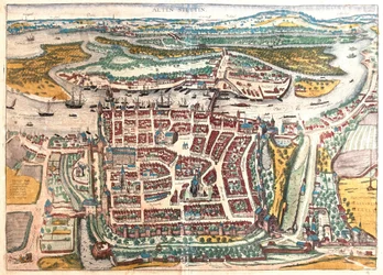 ポーランドのシュチェチン - ゲオルク・ブラウン著「Civitates Orbis Terrarum」ケルン1617年所収