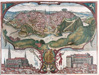 スペインのトレド-ゲオルク・ブラウン作『Civitates Orbis Terrarum』（ケルン、1617年）所収