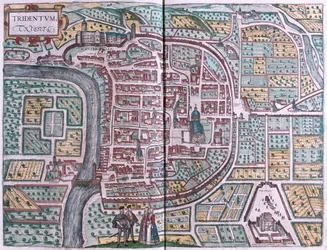 イタリア、トレント-ゲオルク・ブラウン作『Civitates Orbis Terrarum』（ケルン、1617年）所収