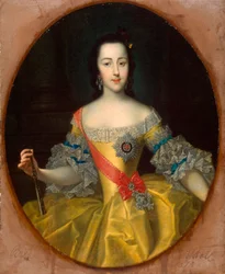 大公爵夫人エカテリーナ・アレクセーエフナの肖像、1729-1796、c1745。