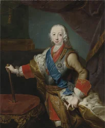 ロシアの皇帝ピーター3世の肖像1728-1762