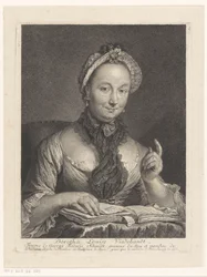 画家ゲオルク・フリードリッヒ・シュミットの妻、ドロテ・ルイーズ・ヴィーデバンドの肖像 Dorothée Louise Viedebandt, Femme de George Frederic Sc​​hmidt (オブジェクトのタイトル)