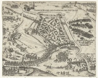 フレデリック・ヘンドリックによるグロール包囲戦、1627年 Stadische belager- und einnemung der stat Groll. 1627 (オブジェクトのタイトル)